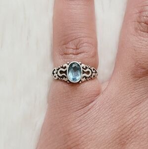 Danity Sterling Silver Blue Topaz Ring